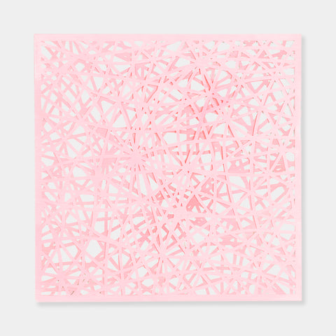Artsuite - Original artwork is baby pink hand cut acrylic on yupo by Leigh Suggs. 10 inches by 10 inches