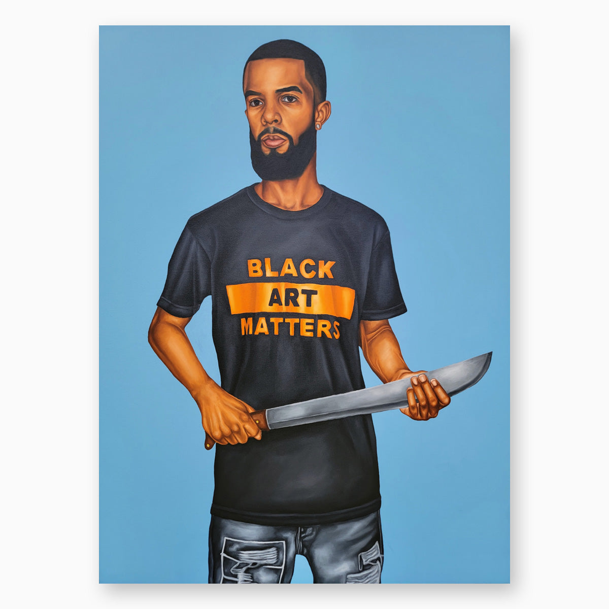 Artsuite - Brandon Dudley - Hannibal the Conquerer. Through his portraits, Dudley strives to construct empowering representations of black culture and black history.  His art becomes a source of education, as he shows appreciation for a culture that is negatively perceived. 