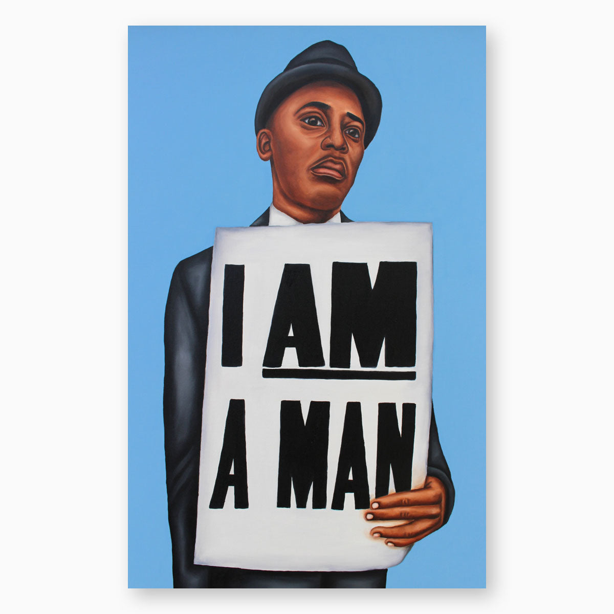 Artsuite - Brandon Dudley - I Am A Man - Through his portraits, Dudley strives to construct empowering representations of black culture and black history.  His art becomes a source of education, as he shows appreciation for a culture that is negatively perceived. 