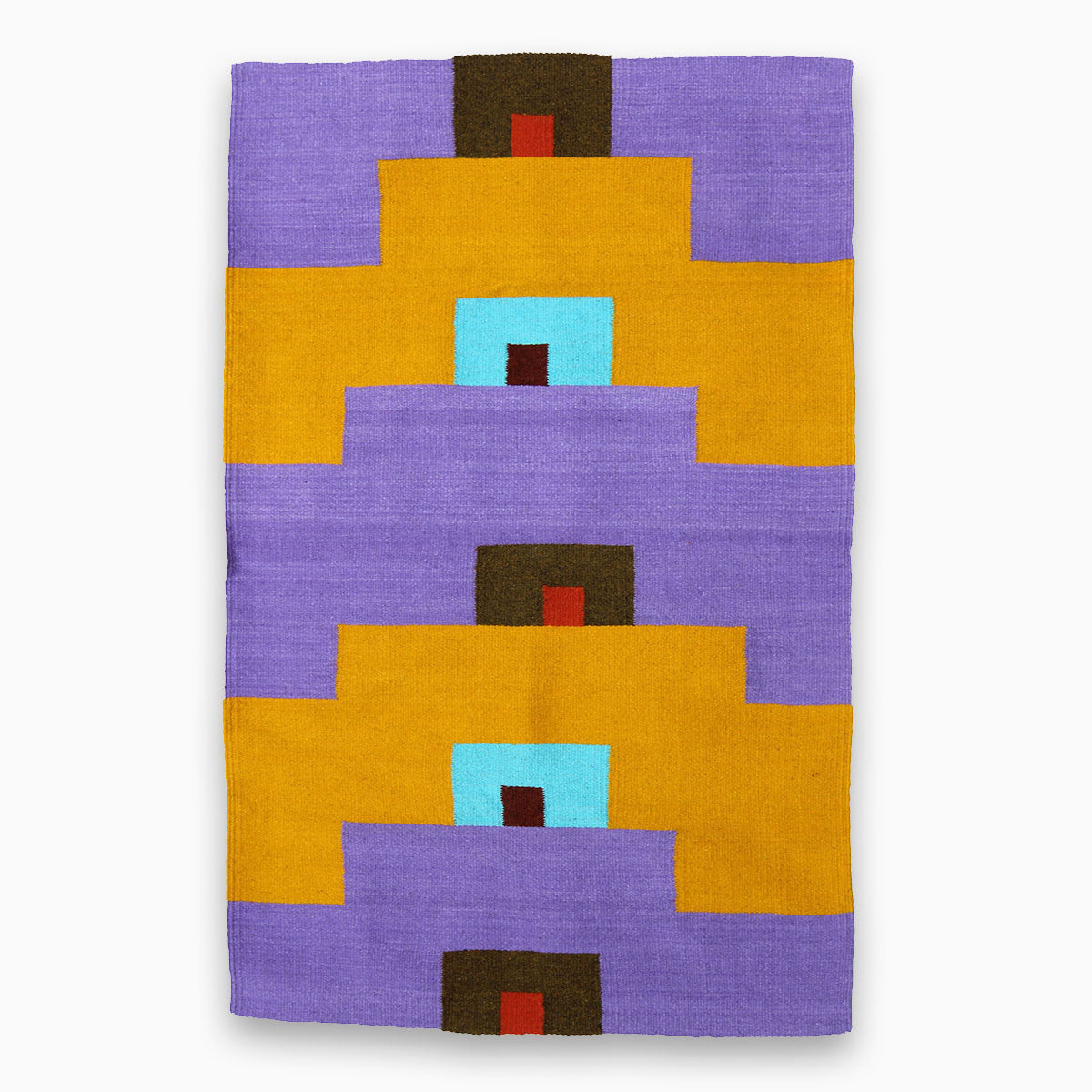 Artsuite - Martha Clippinger - Untitled - The relativity of color is central to all of Clippinger's work. By creating palette variations of the same woven design, she was able to explore different color combinations while paying homage to Albers and the Variant/Adobe paintings that he began on his sixth trip to Mexico in 1947.