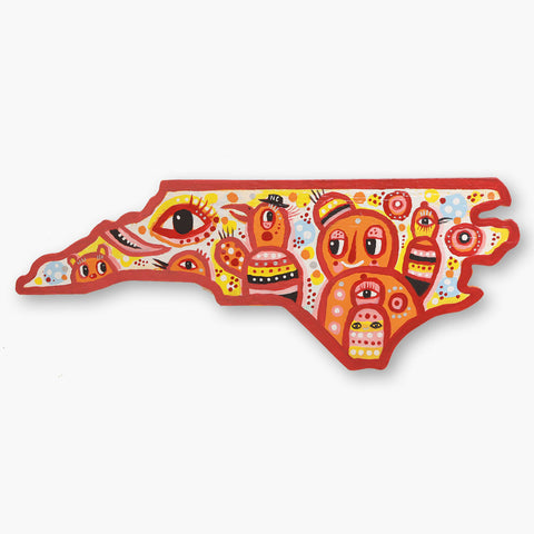Artsuite - Kyle Brooks - NC (No. 21) - Originally from just outside of Atlanta, Georgia, these North Carolina themed works were inspired by his travels through the state, the people he has met and most recently by a visit to the Vollis Simpson Whirligig park in downtown Wilson, NC.