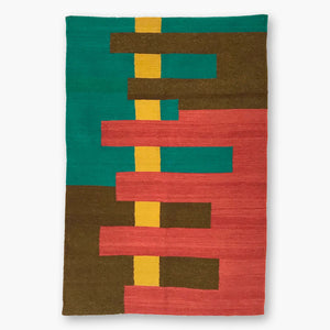 Artsuite - Martha Clippinger - Untitled - The relativity of color is central to all of Clippinger's work. By creating palette variations of the same woven design, she was able to explore different color combinations while paying homage to Albers and the Variant/Adobe paintings that he began on his sixth trip to Mexico in 1947. 